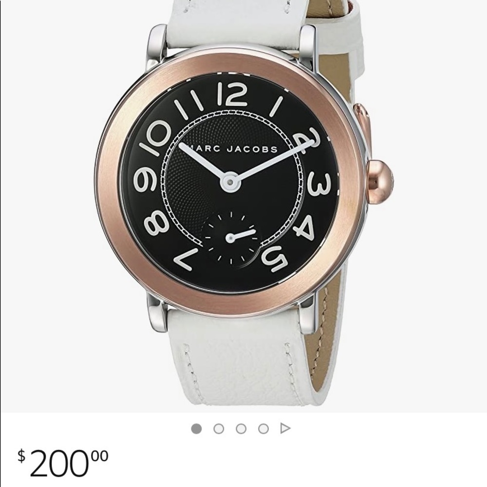 EUC Marc by Marc Jacobs White Leather Watch